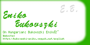 eniko bukovszki business card